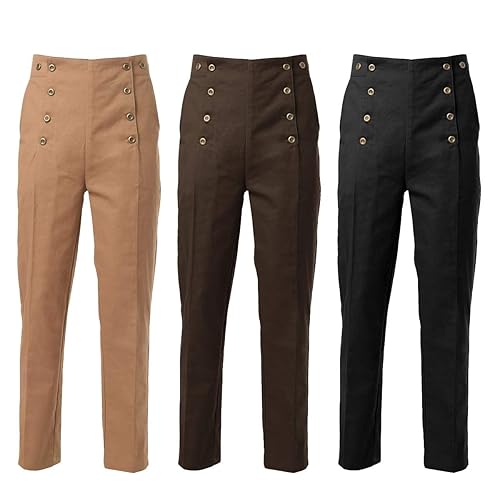 BPURB Mens Victorian Pants Cosplay Costume Steampunk Gothic Pants