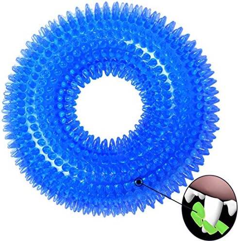Dog Chew Toys Indestructible for Aggressive Chewers Large Breed Squeak Toys (Blue)