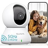blurams Indoor Security Camera, 5GHz/2.4GHz Dual-Band, 2K PZT Pet Camera with Phone App, 360° Cameras for Home Security, 2-Way Audio, Motion Tracking, Night Vision, Siren, Cloud&SD