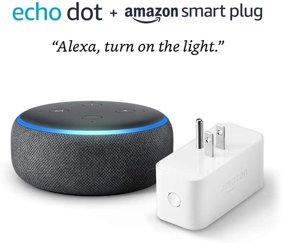 Echo Dot (3rd Gen) bundle with Amazon Smart Plug - Charcoal