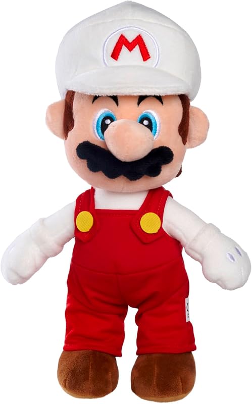 - Peluche de Mario de Fuego de 30cm- Super Mario, Material Suave y Agradable, Licencia Oficial Nintendo, Auténtico, Apto para Todas Las Edades (109231535) — foto 1 de 2
