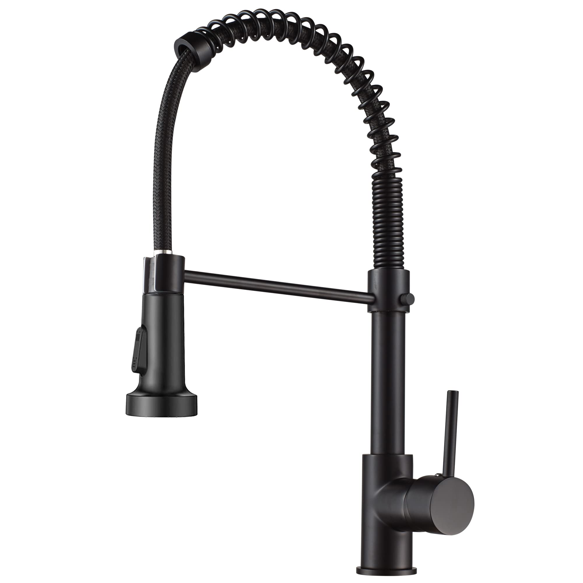 Kitchen Faucet Spring Pull Down Single Handle Brass Deck Mounted Kitchen Sink Faucets (Black) โ image 1
