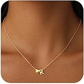 Lyncory Gold Heart Initial Necklace for Women 14K Gold Plated Pendant Letter Dainty Fashion Heart A-Z Initial Necklaces for Women Jewelry Gifts