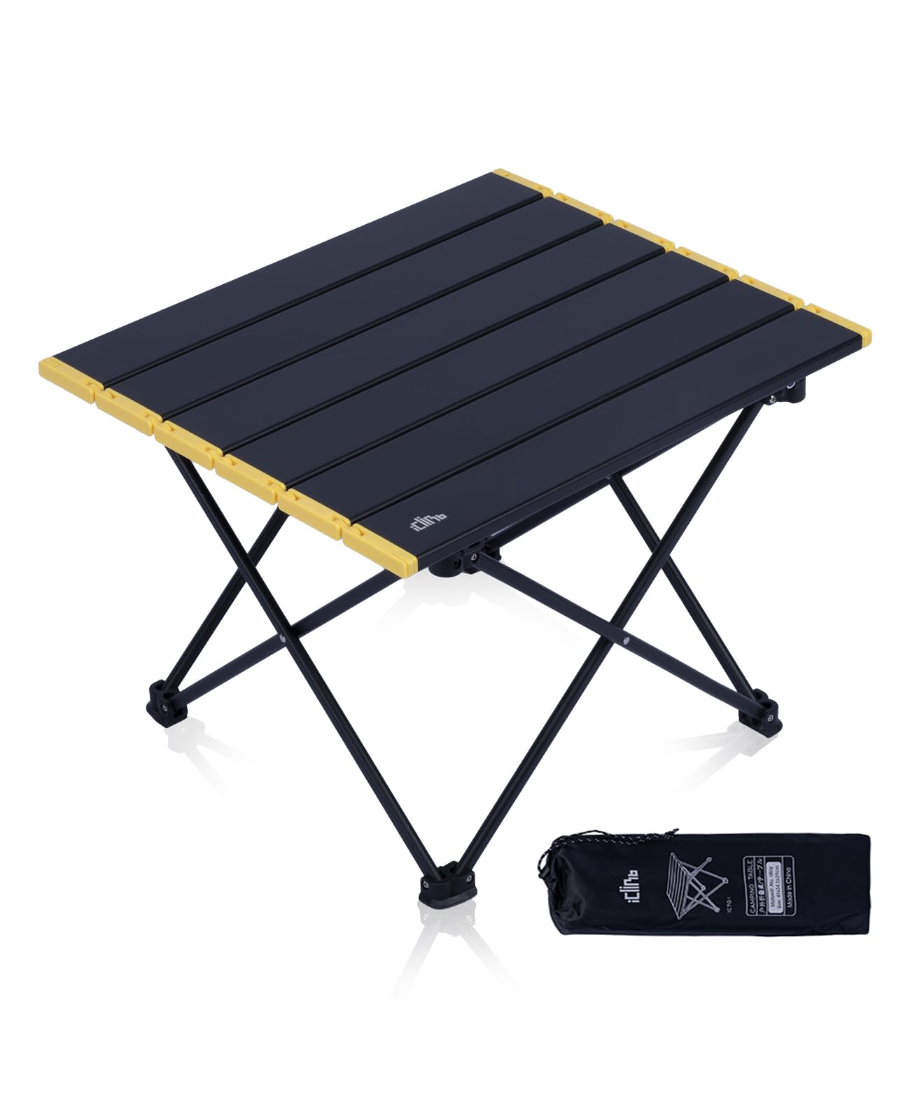Photo 1 of *Major Damaged*
iClimb Ultralight Compact Camping Folding Table with Carry Bag (Black - S)