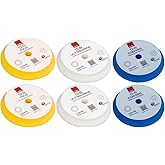 RUPES D-A Series 6" Orbital Foam Polishing Pads Bundle - Includes 2 Fine, 2 Ultra Fine and 2 Coarse Foam Pads - Tailored to Meet The Diverse Needs of Automotive Detailing