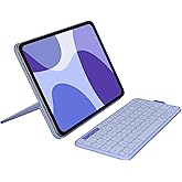Logitech Flip Folio, Keyboard Case for iPad Pro 11-inch (M4 & M5) & iPad Air 11-inch (M2 & M3)(5th Gen - 2024) - Protective & Stowable Bluetooth Keyboard Case, Multi-Device - Lilac