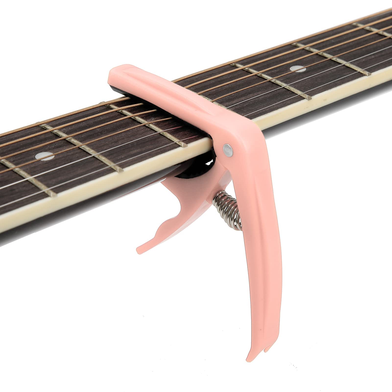Guitar Capo, Metal Capo for Acoustic and Electric Guitars, Universal 6-String Spring Capo for Acoustic Guitar Ukulele Mandolin Banjo Electric Guitar Tuning Accessories (Pink)