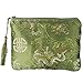 kilofly 2 pc Chinese Silk Brocade Padded Tassel Zipper Jewelry Bag Gift Pouch set2 D