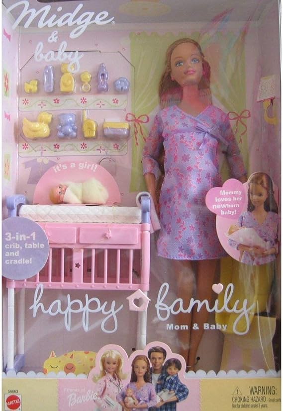 happy family pregnant barbie