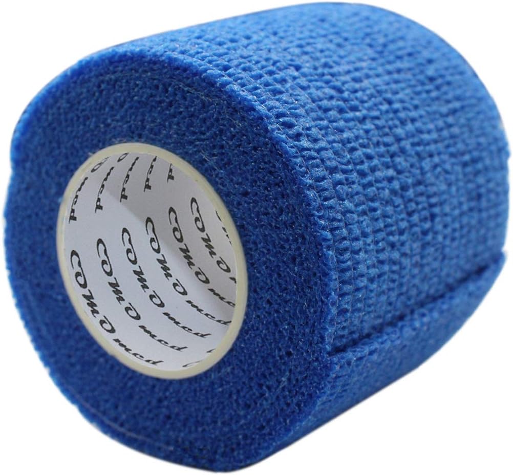 COMOmed 6 Rolls Cohesive Bandage Blue 5cmX4.5m, Flexible Bandage,Non-woven Cohesive - Image 4