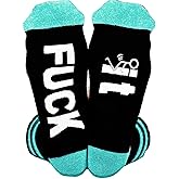 Coshang Fuck Off Socks Funny Funky Cotton Novelty Casual Crew Socks Gag Dress Tube Stocking Christmas Gifts