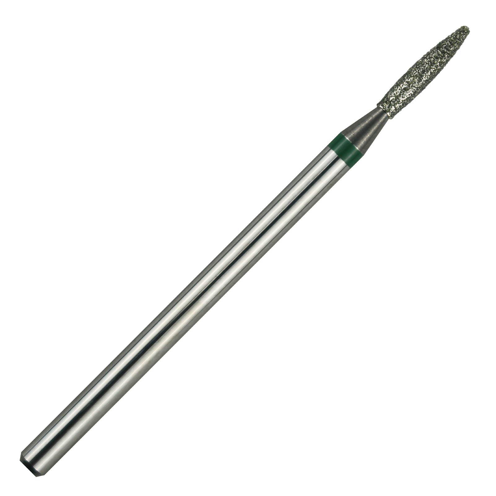 C & I Diamond Nail Drill Bit, Flame Shape, E-File, Professional Cuticle Clean Drill Bit, Improved Diamond Powder plus Tungsten Carbide Shank 3/32” (1.8 mm, Coarse -C) — image 1