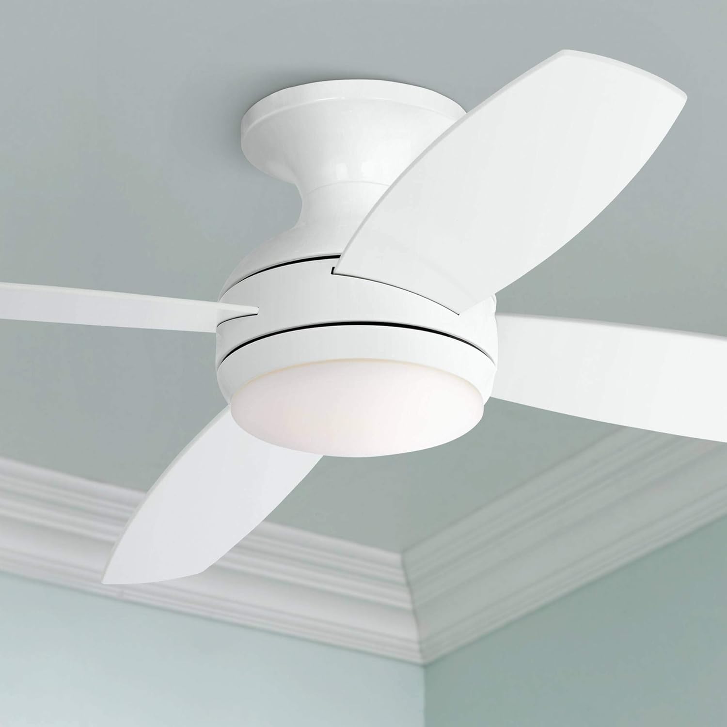 52 Casa Elite White Led Hugger Ceiling Fan Ceiling Fans Amazon
