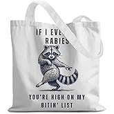 SNNDER Funny Animal Tote Bag, Trendy Animal Shoulder Bags, Canvas Bag for Shopping Work Travel Vacation