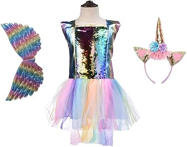 unicorn rainbow tutu dress