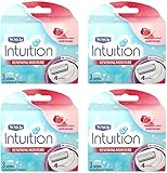 Schick Intuition Renewing Moisture Razor Refill Cartridges 3 count, (4 pack)