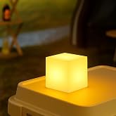 Borelor LED Cube Light, 4-Inch Rechargeable &amp; Remote Control Mood Lamp, 16 Color Changing Glowing Night Light, Dimmable Decorative Lighting for Home/Party/Bar/Wedding