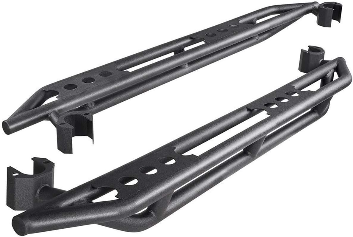 Maxiii Side Step Nerf Bars Running Board Compatible with 2007-2018 Jeep Wrangler JK 4 Door, Black Textured Powder Coating Finishing
