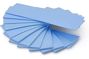 A ADWITS [ 12-Pack ] Thermal Conductive Silicone Pads, Soft Safe Simple to Apply for SSD CPU GPU LED IC Chipset Cooling -Blue