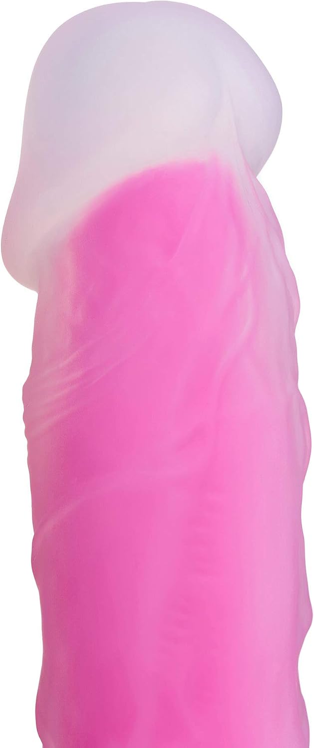 So Divine Glorious Real Skin Feel Soft Silicone Pink Dildo with Suction Cup, 7-Inch - Image 4