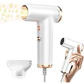 Mini Hair Dryer, 4-Temp High Speed Ionic Hair Dryer, 2-Speed Lightweight Portable Small Hair Dryers, 110,000 RPM Hair Blow Dryer Travel Blow Dryer with Self-Cleaning Styler & Advanced Protection