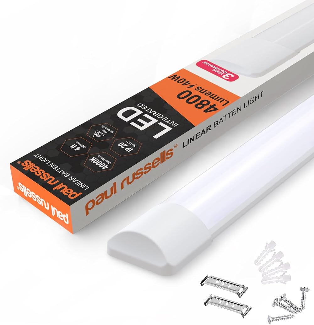 paul russells 4ft LED Batten Light 40W 4800 lm Cool White 4000K