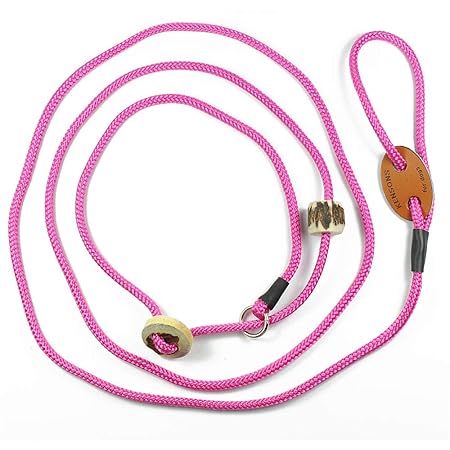 KENSONS for dogs Showleine MIT Stopper/Zugstopp - pink | 4 mm Durchmesser x 160 cm Länge - Sportliche Vorführleine/Ausstellun