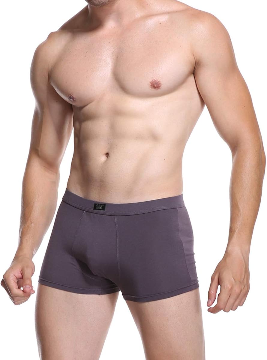 Youlehe Men's Underwear Soft Bamboo Boxer Briefs Stretch Trunks Pack at  Men’s Clothing store