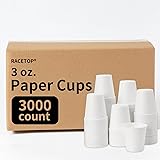 RACETOP [3000 Pack] 3 oz Paper Cups for