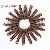 3 Packs Eunice Hair Synthetic Toni Curl Crochet Braids Short Kanekalon Braiding Hair Spiral Curls Jamaican Bouncy Twist Hair Extensions 20 Strands/Pack(10 inch toni, 27)