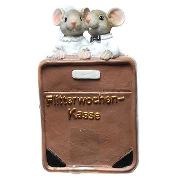 Spardose Flitterwochen-Kasse mit Brautpaar Mäuse