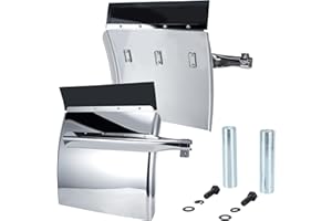 PRINIC 24" x 24" Quarter Fenders for Semi Truck, 430 Stainless Steel, Triangle Bracket and Mounting Hardware Included, Right Left, Fit for Freightliner, Kenworth, Volvo, Peterbilt