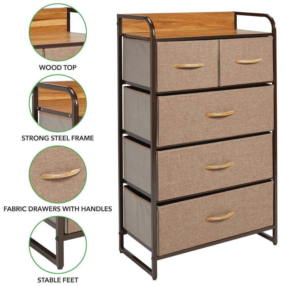 Almacenaje de ropa y de armario MDF y Tela para Guardar Ropa Mueble con