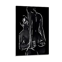 Modern Line Artwork Women And Men Nude Sexy Couples
