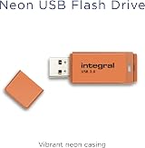 Integral 128GB Neon Orange USB 3.2 Gen 1 Flash Drive view 3