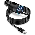 Type C Fast Car Charger for Samsung Galaxy A16/A15/A14/5G/A35/A55/A54/A13/S25/S24 FE/S24/S23 Ultra/S23/S22 Ultra/S21/A53,iPhone 16, 3.4A Fast Charging Android Phone Car Charger Adapter 3FT USB C Cable