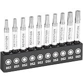 ROTATION 10pc 2" 8 Point Bit Set, S2 Steel, Magnetic Double Square Bits | #1/#2/#3, CNC-Machined Tip, 1/4" Hex Shank, for RVs, Trailers &amp; Electrical Repairs &amp; Cargo Haulers