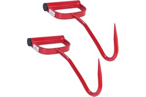 POSFLAG 2 Pack S47010500 11" Hay Hook Replaces 47010500, S47010500 Hay Hook, Sturdy Red Steel Hook with Handle for Effortless Picking Up Hay Bales