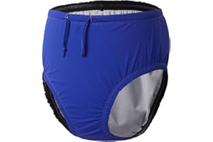 EEOST Youth Special Needs Reusable Swim Diapers Swimwear for Incontinence Cloth Diaper Covers Waterproof,Leakproof, Unisex (Blue, 5-6T)