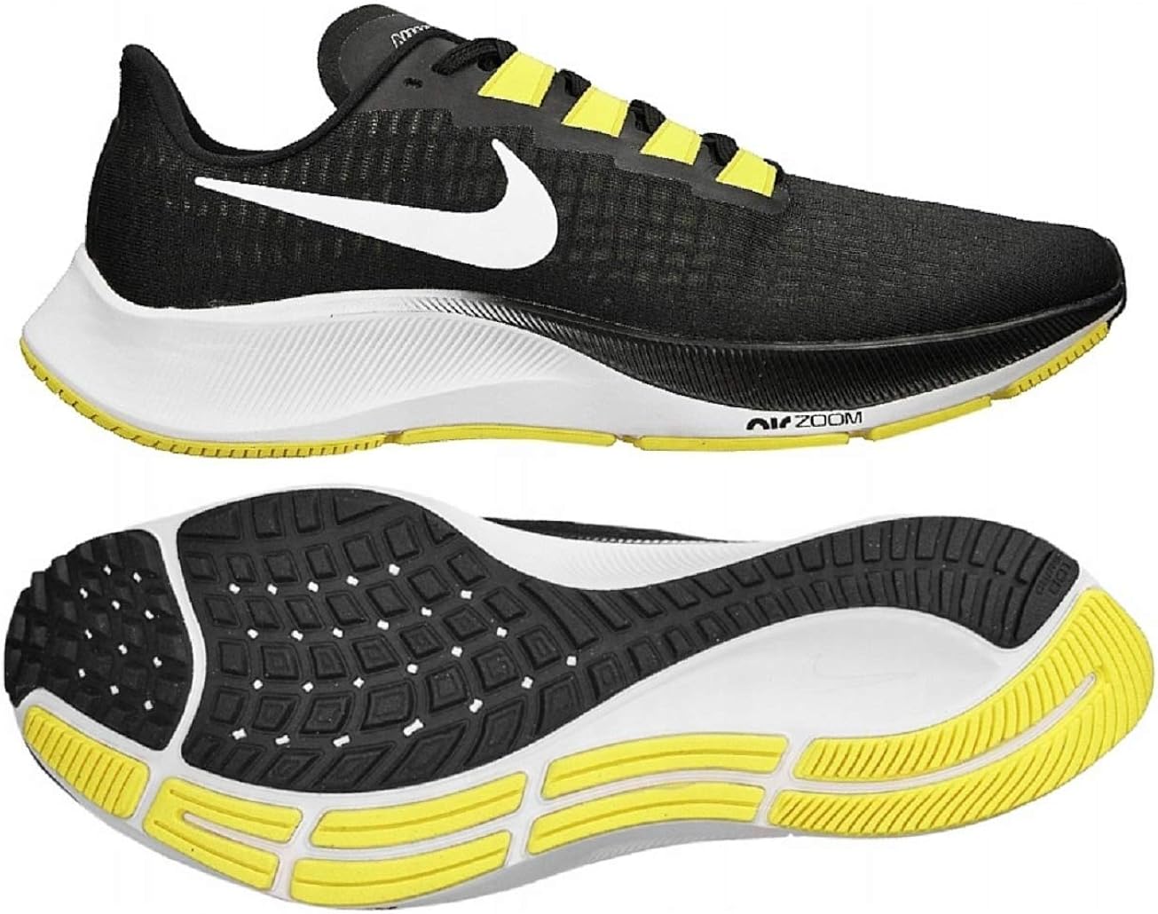 Amazon Co Jp Nike ナイキ ランニングシューズ 28 0cm エアズーム ペガサス 37 Air Zoom Pegasus 37 国内正規品 Bq9646 ブラック オプティイエロー スポーツ アウトドア