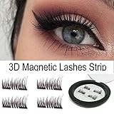 Dual Magnetic False Eyelashes - No Glue 3D Reusable fashionable Fake Eyelashes Extension for Beautiful Natural Enhanced Eyes (1 Pair 4 Pcs)