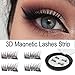 Dual Magnetic False Eyelashes - No Glue 3D Reusable fashionable Fake Eyelashes Extension for Beautiful Natural Enhanced Eyes (1 Pair 4 Pcs)