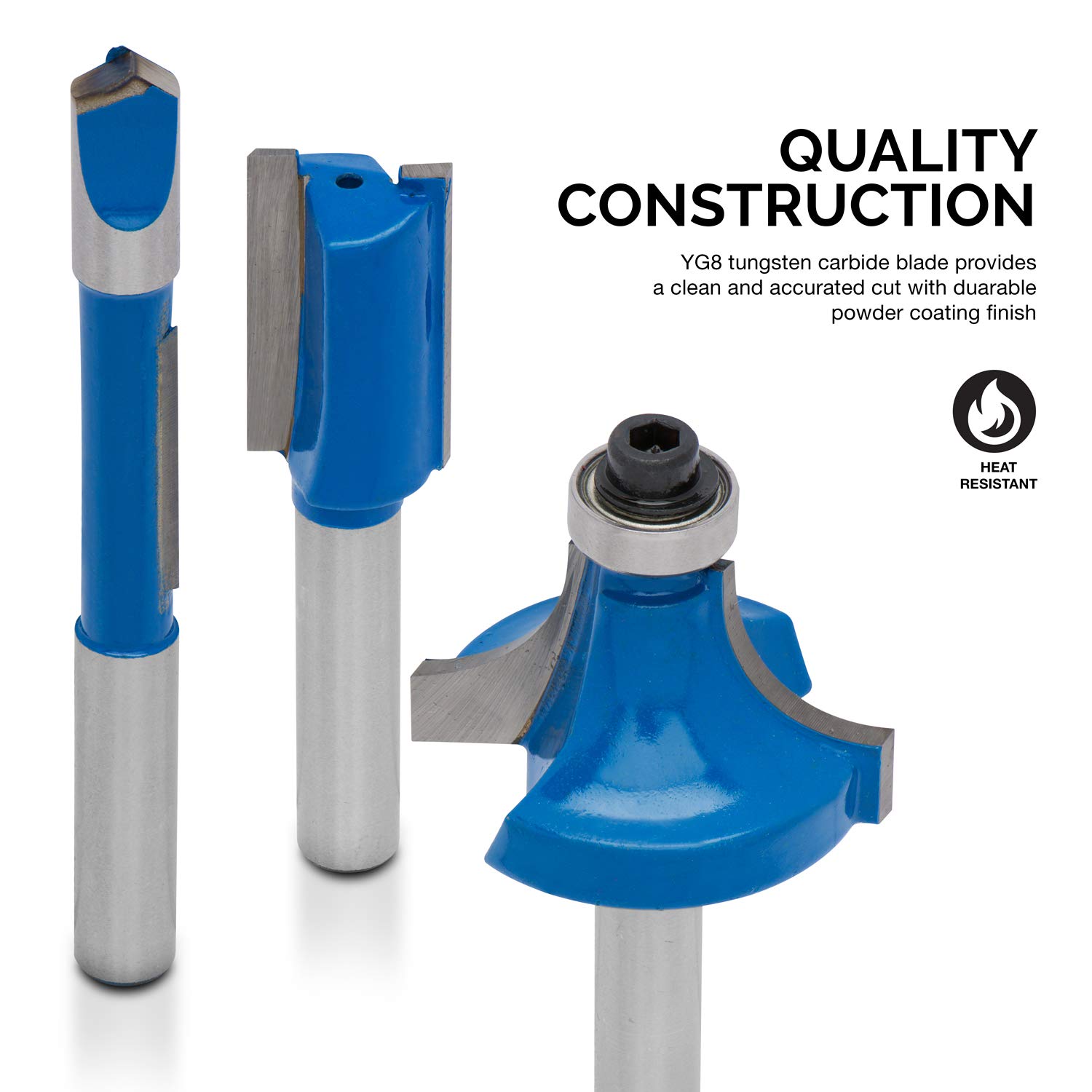 Hiltex 10100 Tungsten Carbide Router Bits 15Piece Set eBay