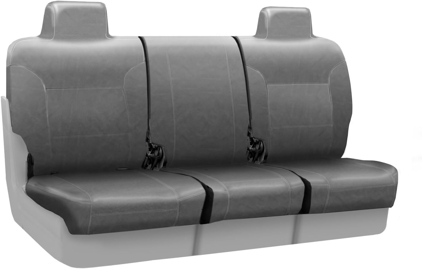 IGGEE Custom Fit Front Seat Covers For Ford Excursion 2000-2005 | Faux Leather Grey | Waterproof