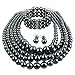 KOSMOS-LI Multi Layer Large Pearl Strand Necklace Bracelet And Earring Imitate Grey Pearl Jewelry Set For Women