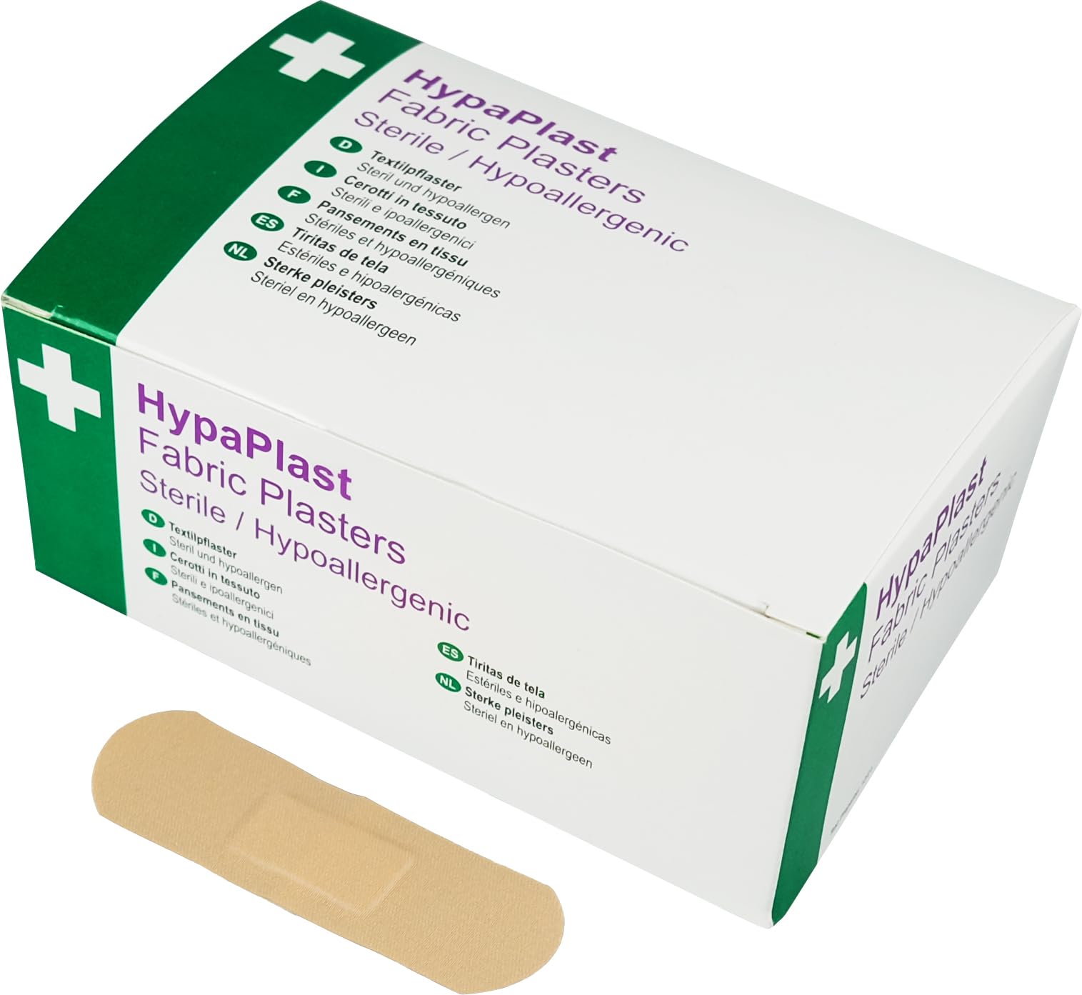 Safety First Aid Group HypaPlast Fabric Plasters, 7.2 x 2.5 cm (Pack of 100) Sterile Hypoallergenic