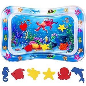 Niskite Baby Toys Tummy Time Mat: Infant Toys Boy Girls| Inflatable Activity Belly Time Water Toys Play Mat| Sensory Toy…