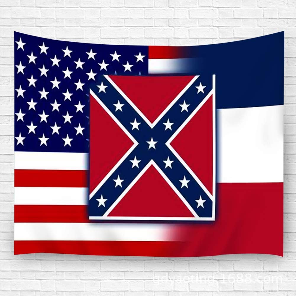 txregxy Wall Hanging Tapestries, Art Tapestry Home Decor USA and Mississippi State Flag Handicraft for Bedroom Living Room Dorm 39.4"(H) x59.1(W)