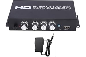 ciciglow M045 Stereo Amplifier, 2 Channel Sound Receiver Bluetooth HiFi Stereo Power Amplifier Support HDMI, AUX Input, for H