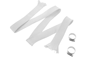 NUOBESTY High Temp Insulated Wire Protection Sleeve 25mm X 1m with 2 Clamps Fiberglass Heat Resistant Hose